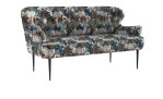 Sofa 3-Sitzer Amelia in  rose-blau gemustert