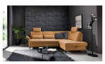 Komfort-Ecksofa Westminster, in der Farbausführung Cognac in einen Raum stehend