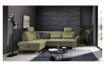 Basis-Ecksofa Westminister in der Farbe Grün in einem Raum stehend