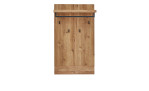 Garderobenpaneel MONDO Lisana in Old Artisan Oak Nachbildung und Absetzungen in Wildeiche-massiv, Breite 70 cm