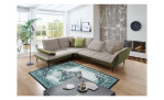 Basis-Ecksofa vito Ticona, in der Farbe Natur / Olive mit der Rückenverstellung