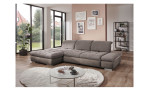 Komfort - Ecksofa vito Fulla, in der Farbausführung Taupe in einem Raum stehend
