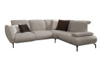 Komfort-Ecksofa vito Bevy, in der Farbausführung Grau