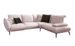 Komfort-Ecksofa vito Bevy, in der Farbausführung Rose