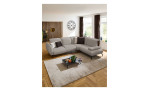 Komfort-Ecksofa vito Bevy, in der Farbausführung Grau, Draufsicht