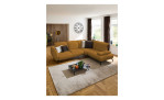 Komfort-Ecksofa vito Bevy, in der Farbausführung Mustard, Draufsicht