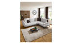Komfort-Ecksofa vito Bevy, in der Farbausführung Silver, Draufsicht