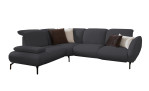 Basis-Ecksofa vito Bevy, in der Farbausführung Anthrazit