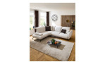 Basis-Ecksofa vito Bevy, in der Farbausführung Beige, in einem Raum stehend, Draufansicht