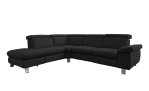 Komfort-Ecksofa vito Tonga, in der Farbausführung Schwarz
