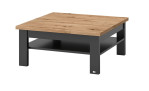 Couchtisch set one York in graphit und Artisan-Eiche-Dekor, seitliche Ansicht