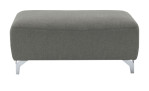 Hocker in der Farbe silber, Frontansicht