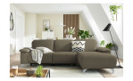 Komfort - Ecksofa Musterring MR 370, in der Farbausführung sand, in einem Raum stehend, Frontansicht
