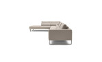 Komfort-Ecksofa Musterring JustB! PM100 in beige, seitliche Ansicht