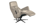 Komfort-Relaxsessel MR 281 in einem Echtlederbezug in Pearl. mit gezeigter Verstellung