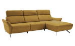 Ecksofa Musterring MR 280 aus Echtleder in der Farbe Kurkuma,seitliche Ansicht