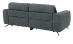 Sofa 2,5-Sitz MR 260 in einem Echtlederbezug in Charcoal. Schräge Seitenansicht