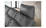Komfort-Ecksofa Musterring MR 2340 mit Bezug aus Leder in Anthrazit, Detailansicht Kopfstütze