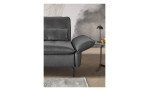 Komfort-Ecksofa Musterring MR 2340 mit Bezug aus Leder in Anthrazit, Seitenteilverstellung