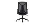 Drehstuhl Air in schwarz mit ergonomisch geformter Rückenlehne, Ansicht von hinten