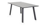 Dining-Set Sunrepo, Stühle mit Rope-Geflecht in Anthrazit, Gestell aus Aluminium,Tisch