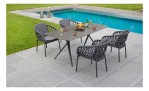 Gartenstuhl Cliff mit dunkelgrauem Rope und Gestell aus Aluminium in Anthrazit; Milieu