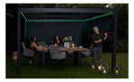 Gartenpavillon Shadow aus matt-grauem Aluminium, Milieu