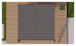 Gartenpavillon Shadow aus matt-grauem Aluminium, Milieu