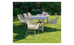 Gartenstuhl Brooklyn Verona mit Sand-farbenem Rope und beigem Aluminium-Gestell, Milieu