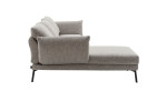Komfort - Ecksofa Spin, in der Farbausführung taupe,  Seitenansicht