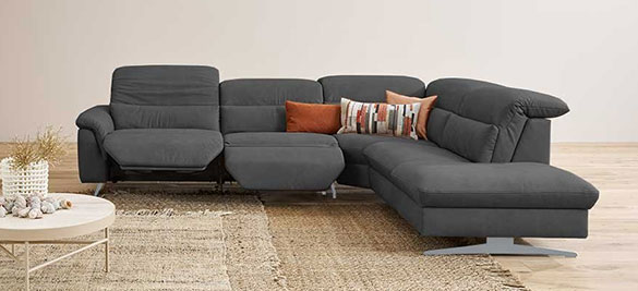 Himolla schwarzes Ecksofa 1352 