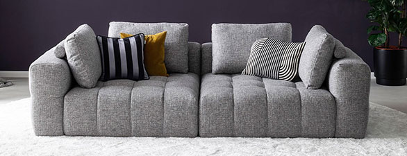 Schöner Wohnen Bigsofa Elements in der Farbe Silver