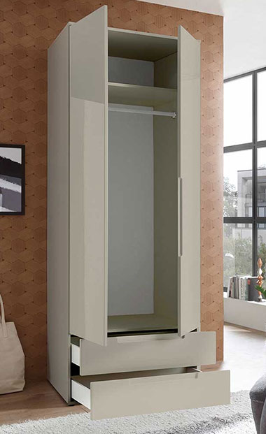 Self Kleiderschrank Jana mit Fronten in der Farbe Champagner